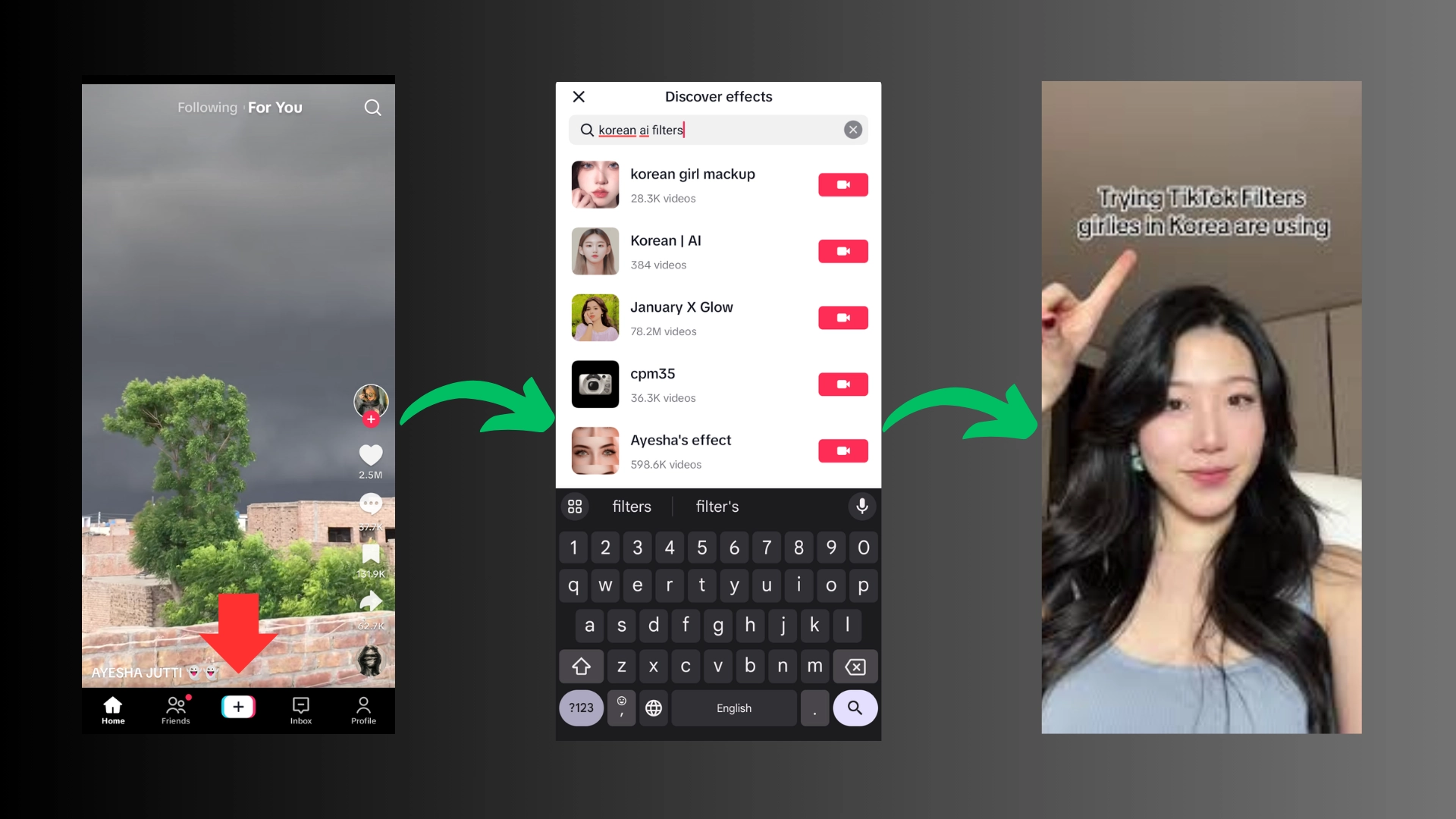 Korean AI Filter TikTok Steps