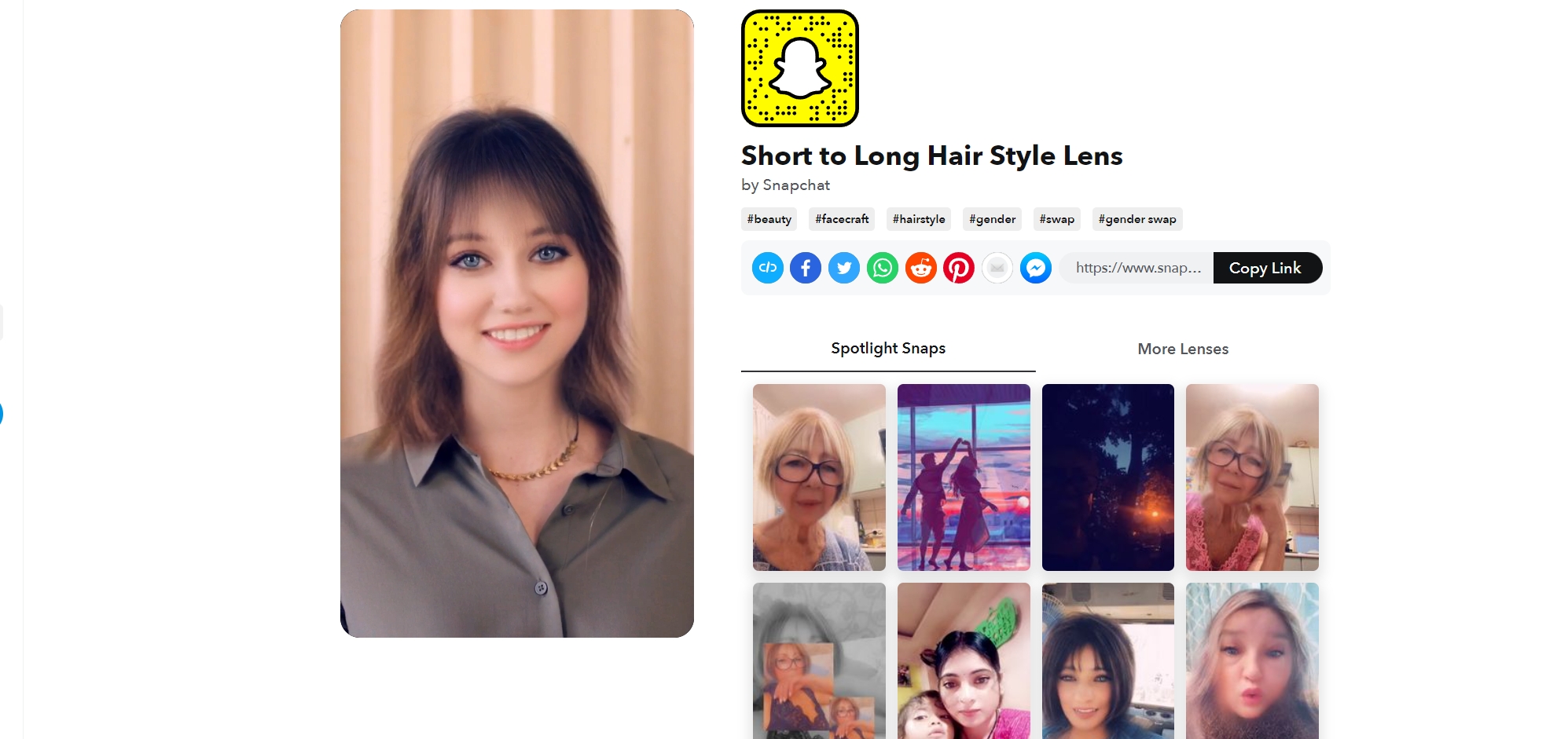 Long Hair Filter Snapchat