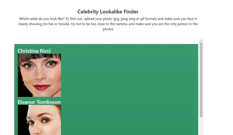 Look Alike Finder Celebrity by Boredhumans