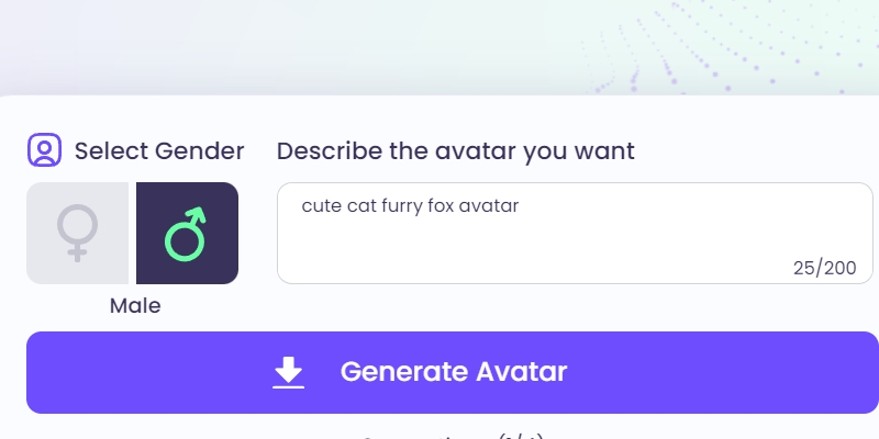 Make Furry Avatar Vidnoz Generate