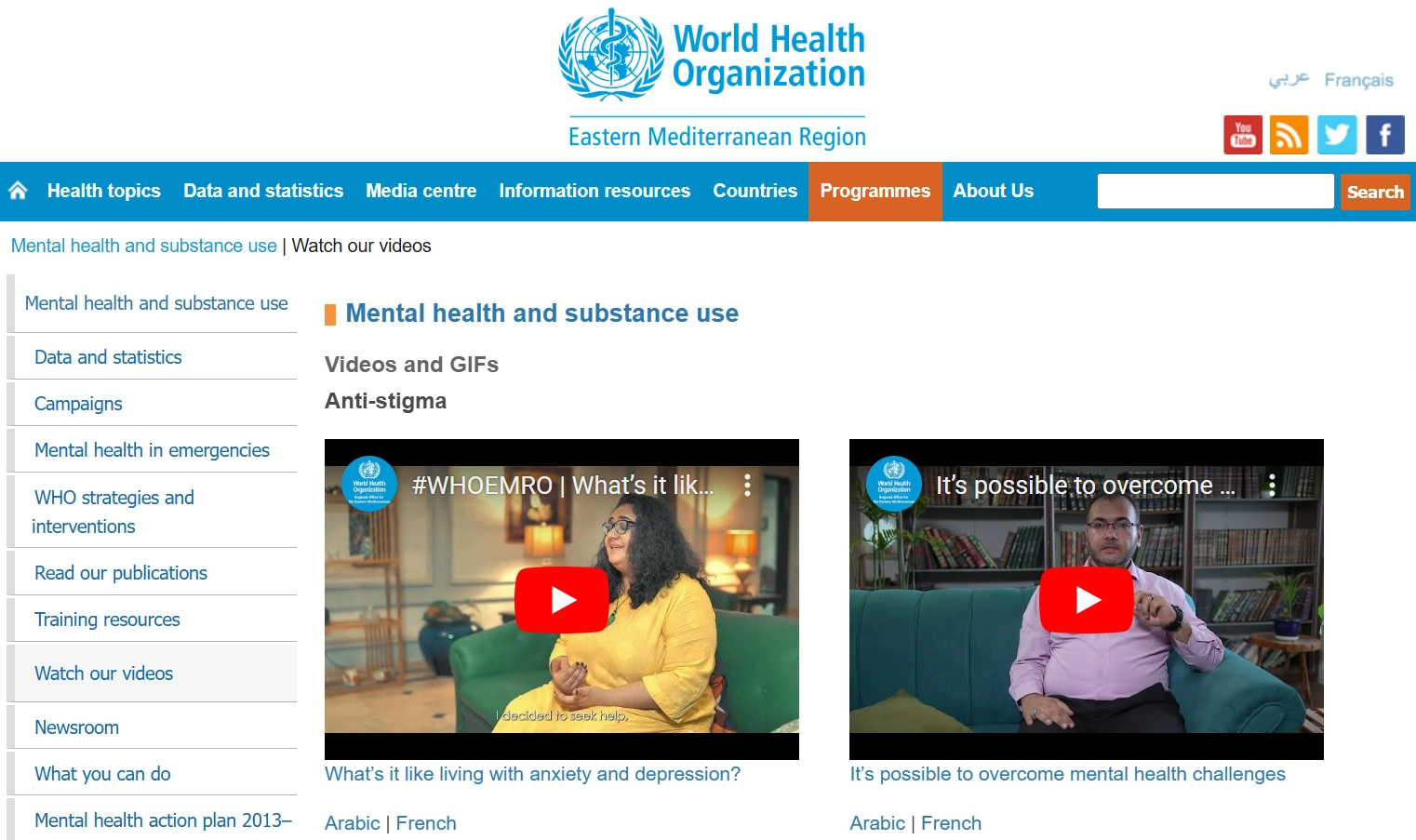 Mental Health Video WHO Official Site