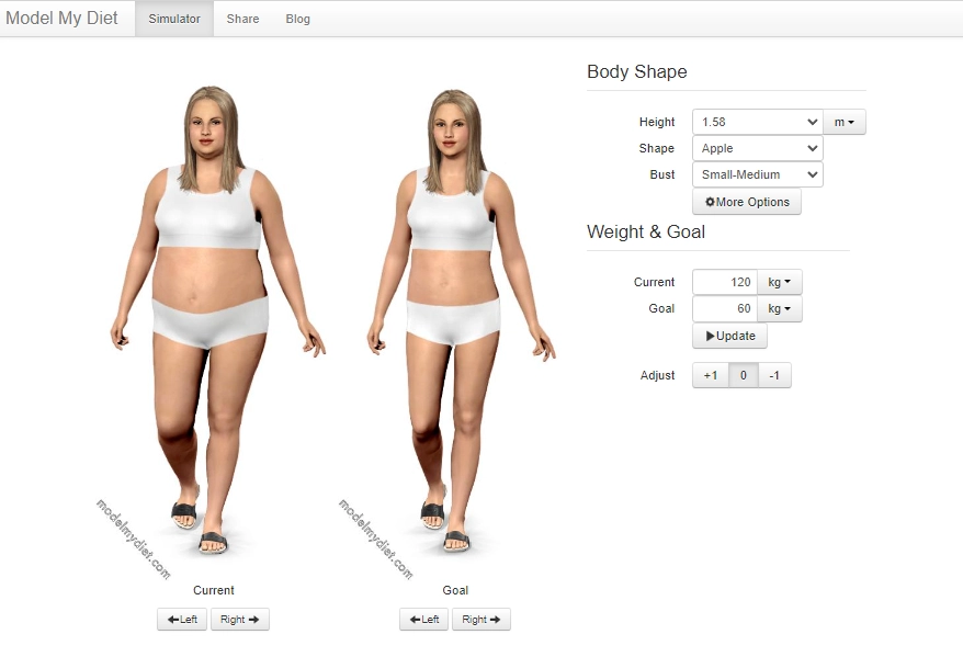 Model to Simulate Weight Loss Photo