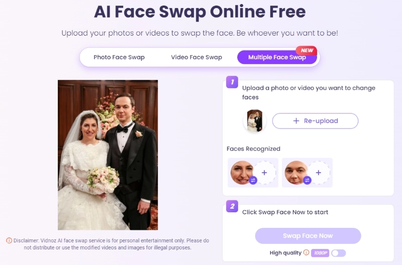 Multiple Face Swap Wedding