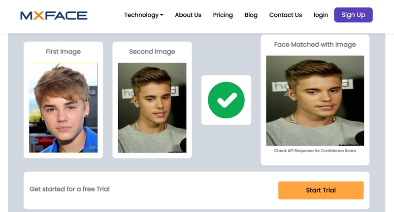 Mxface Face Comparsion Demo