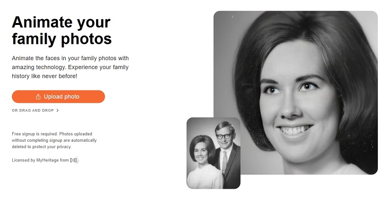 MyHeritage Deep Nostalgia