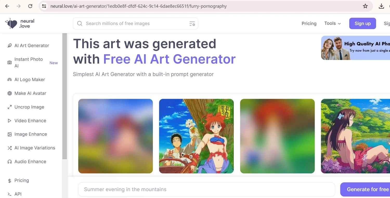 AI Furry Porn Generator - Neural Love