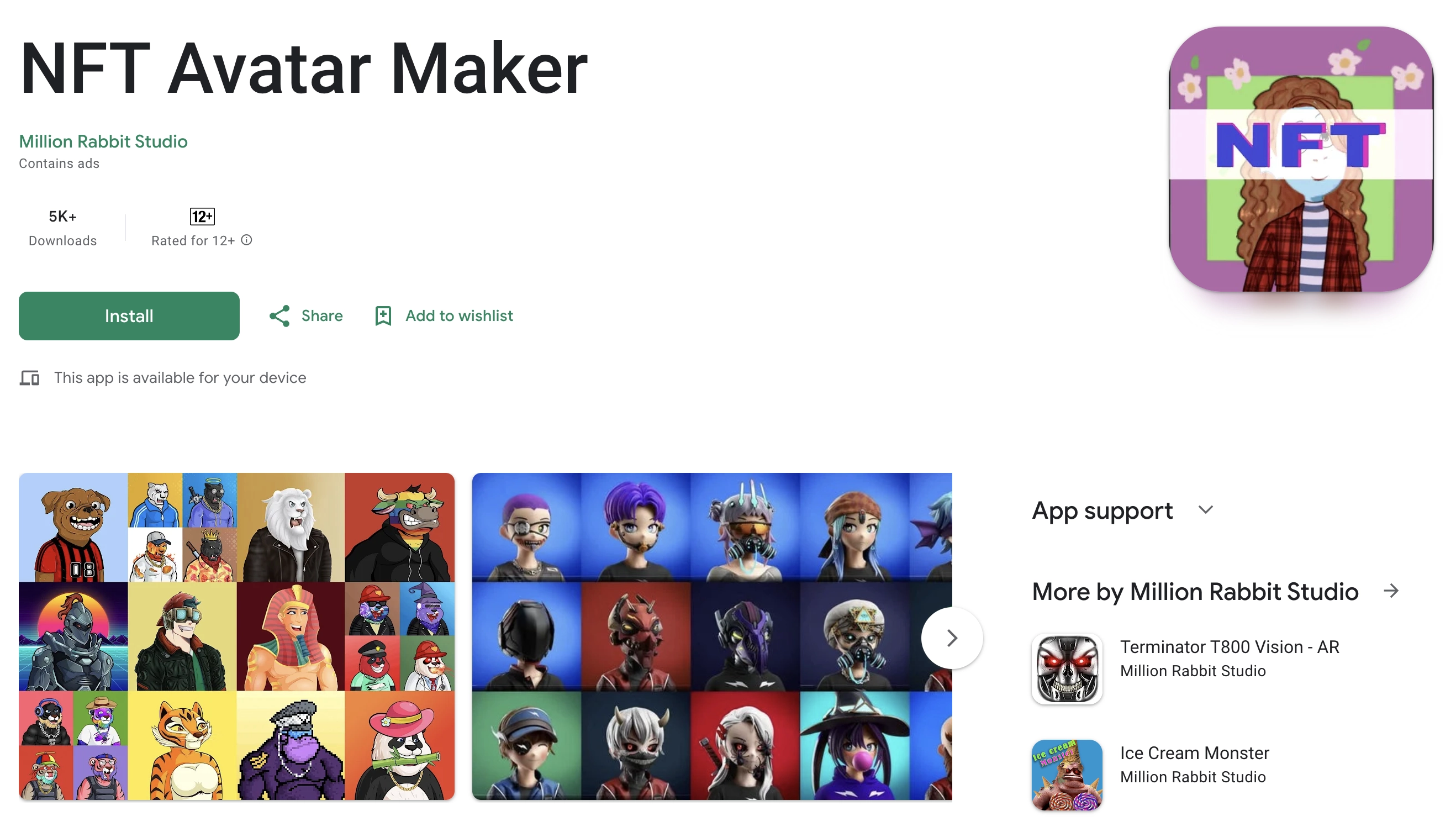 NFT Avatar Maker App Installation