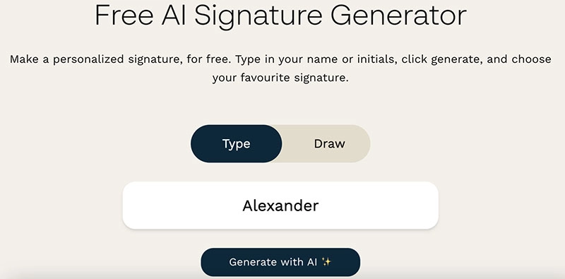 Paperform AI Signature Generator