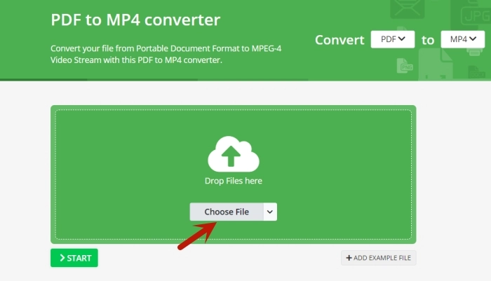 PDF to MP4 with Online Converter - Step 2