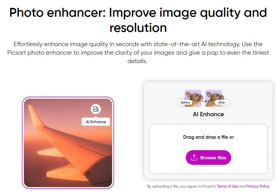 Picsart AI Photo Enhancer