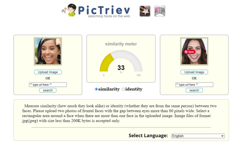 Pictriev Face Comparison Tool