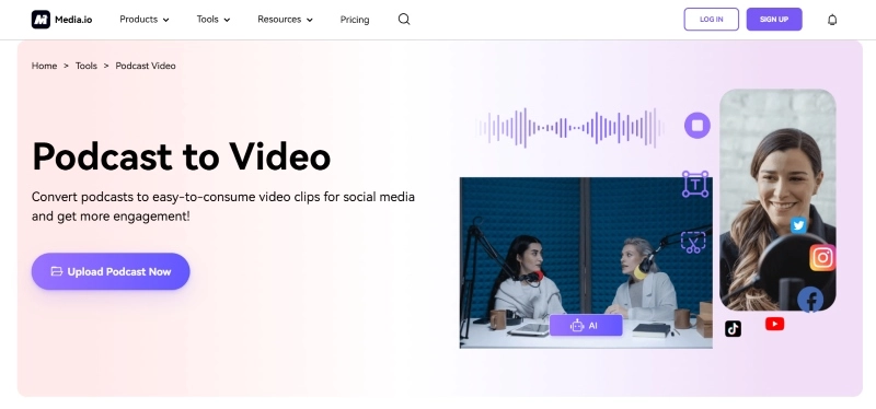 Podcast to Video Converter AI - Media