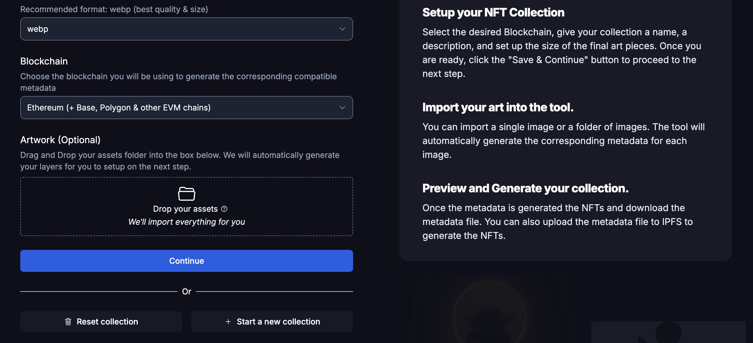 Provide NFT Avatar Details and Hit Generate