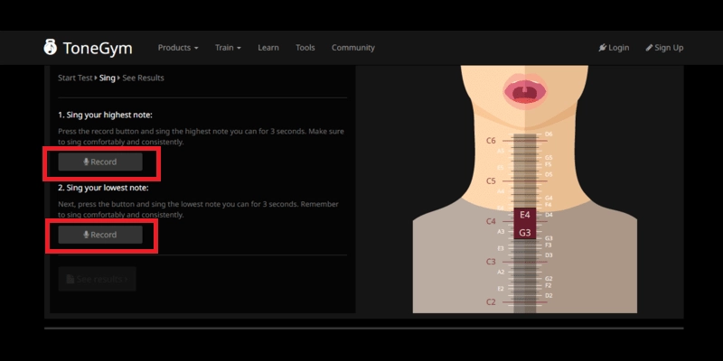 Rate My Singing - Record the Highest and Lowest Note