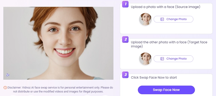 Remove Blemishes from Photos with Vidnoz AI - Step 2