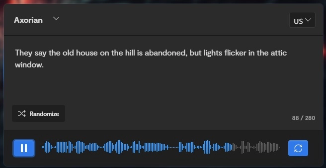 Replica Studios Voice Of Scary Text To Speed