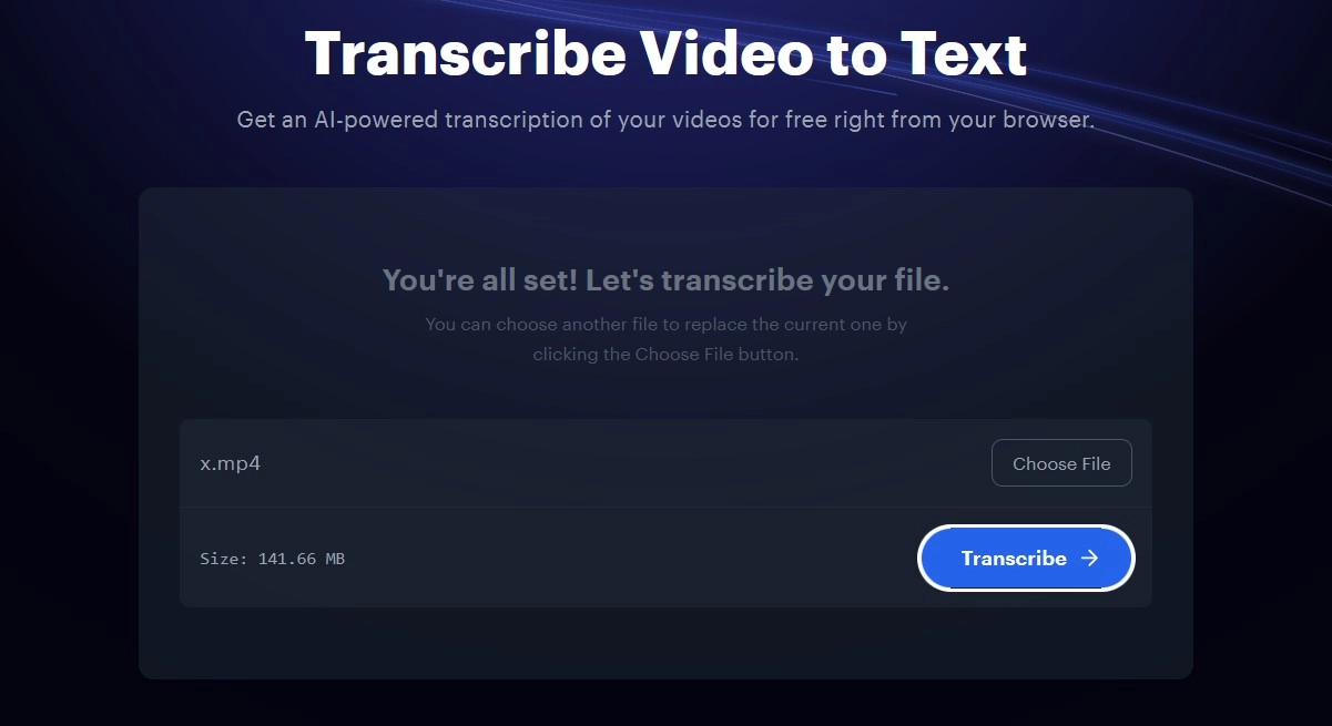 Restream Transcribe Video to Text