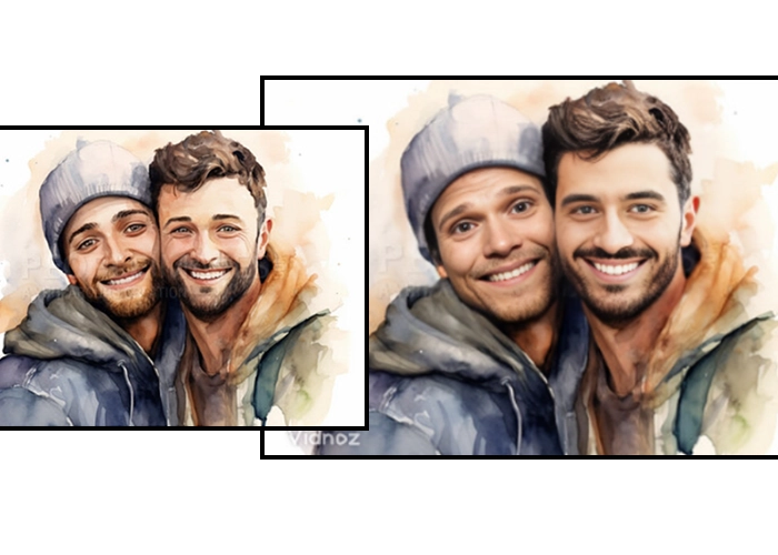 Result of Using Vidnoz AI Face Swapper to Create Gay Art