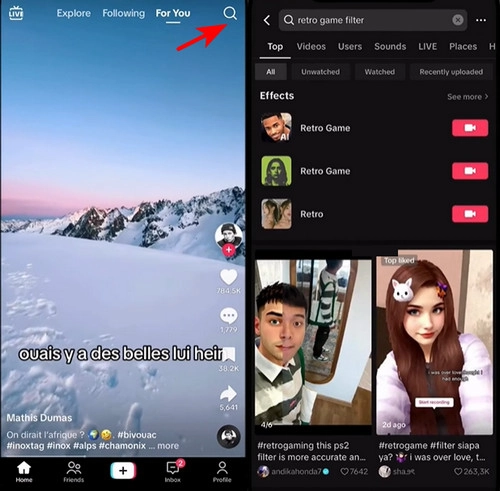 Search for PS2 Filter on TikTok