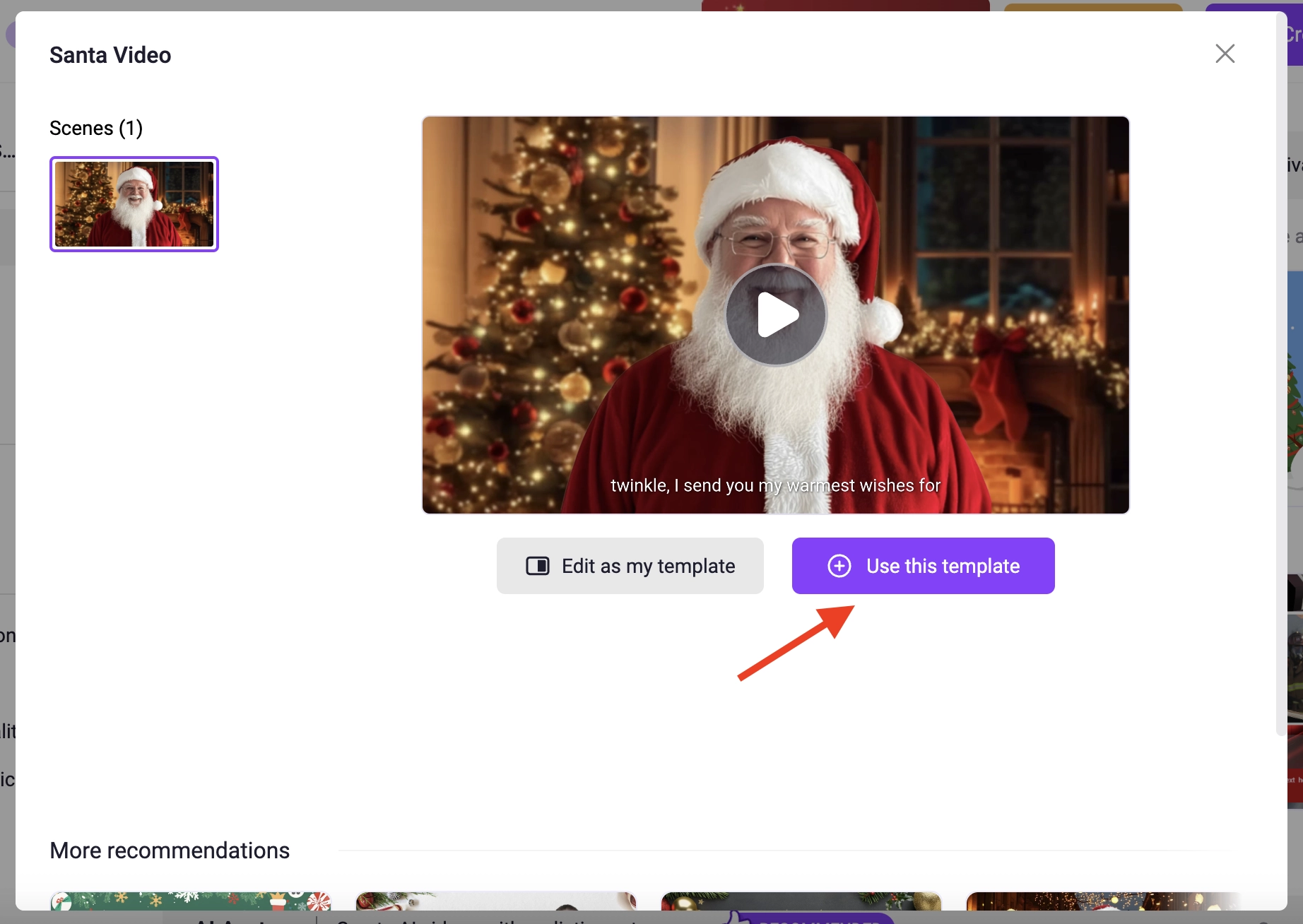 Select a Christmas Video Template