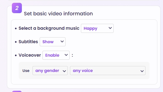 Set Video Information