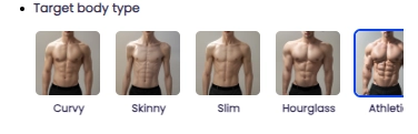 Simulate Different Body Type After Weight Lossing