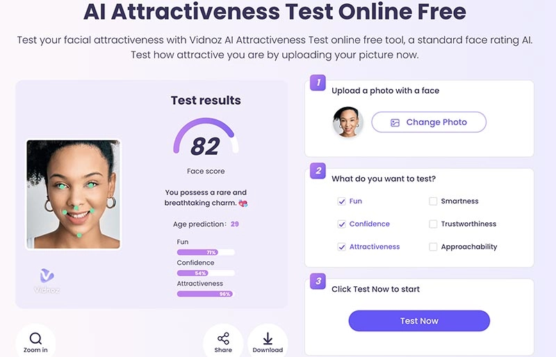 Skin Smoother App Vidnoz Test Result