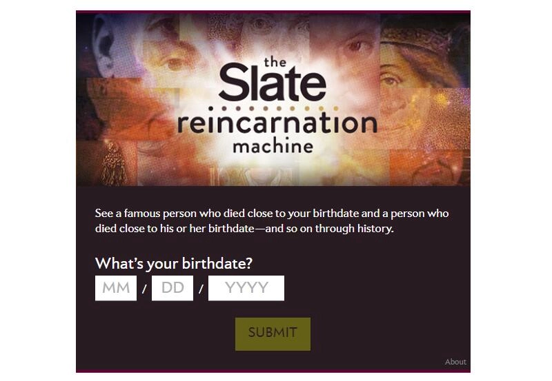 Slate Reincarnation Machine for Past Life