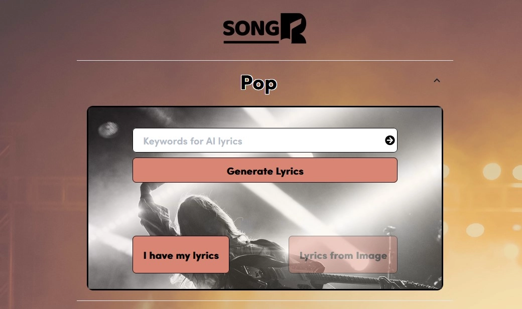 SongR Text to Song AI Generator