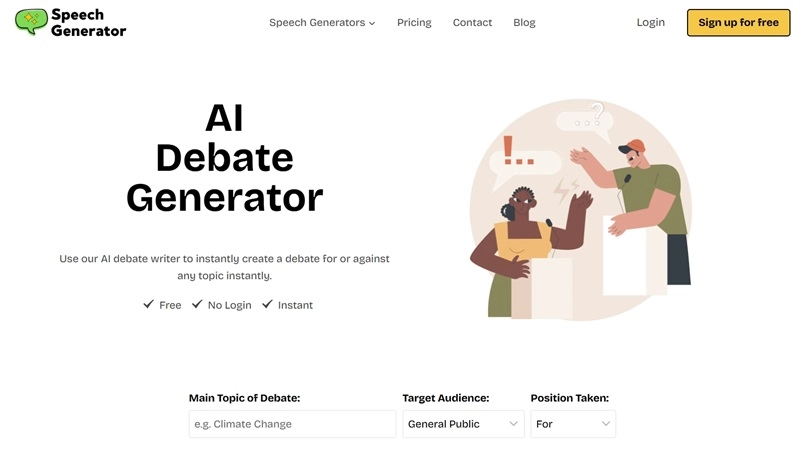 Speech Generator AI Debate