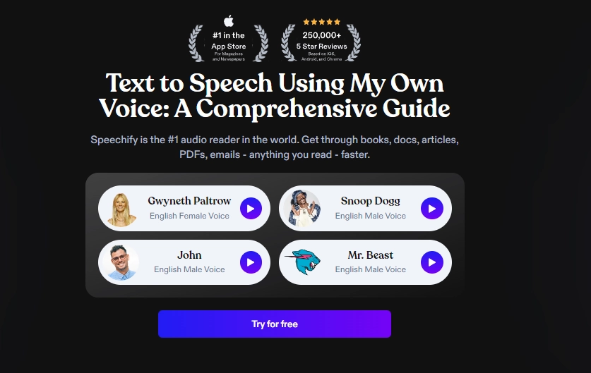 Speechify Voice Convertion