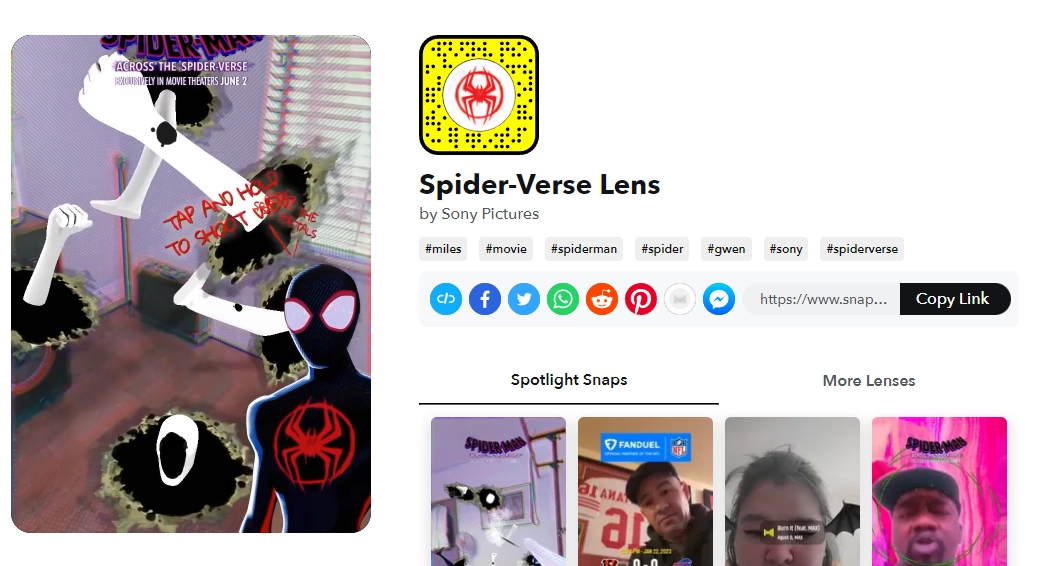 Spider Verse AI Filter by Snapchat Lense