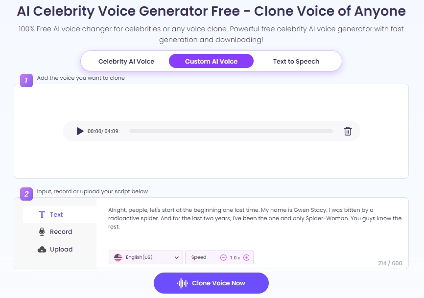 Spider Verse Voice Clone