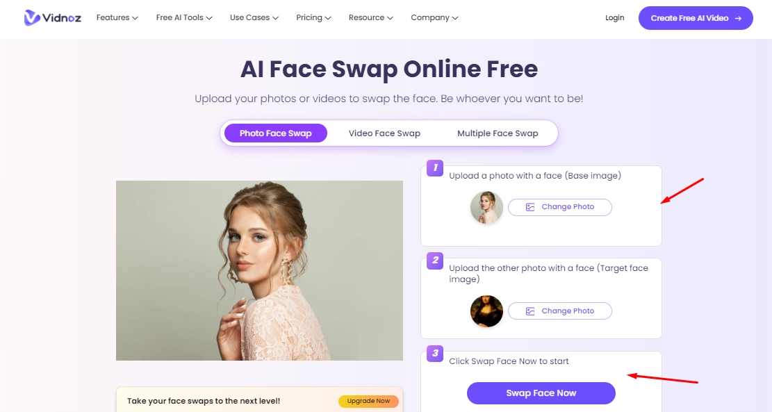 Step 2 Upload and Transform Your Face, Your Way