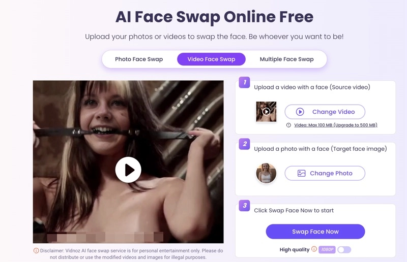 Step 4. Create Your Deepfake BDSM AI Porn Video