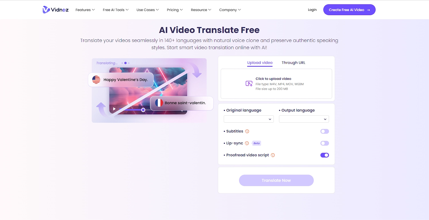 Subtitle Converter Vidnoz 