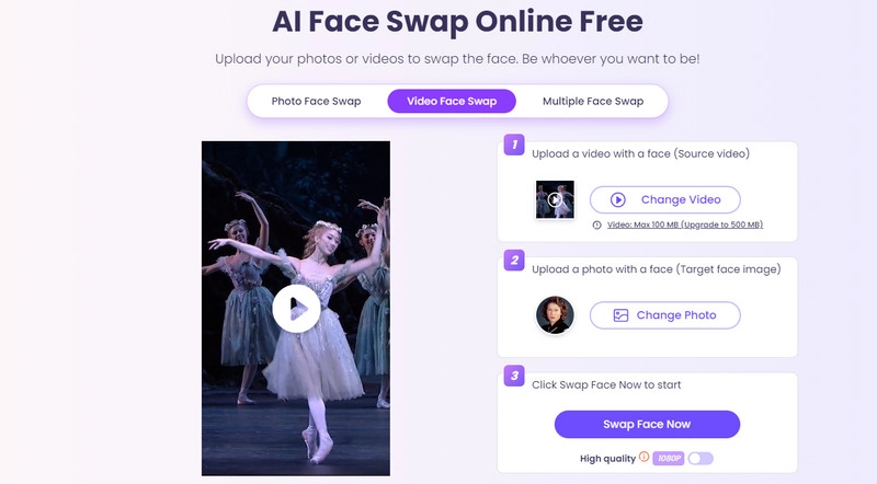 Swap Queen Elizabeth Face in a Dance Video