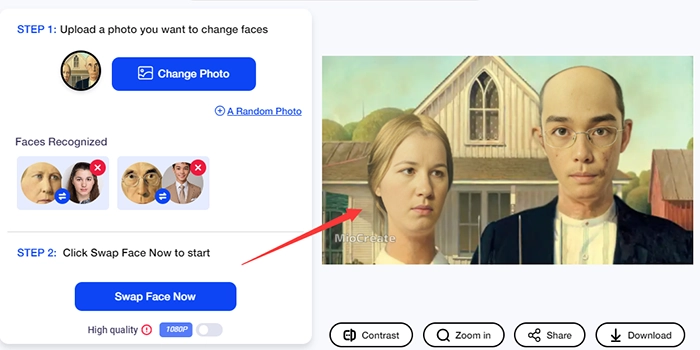 Swap Your Face on Famous Painting with MioCreate AI Face Swap