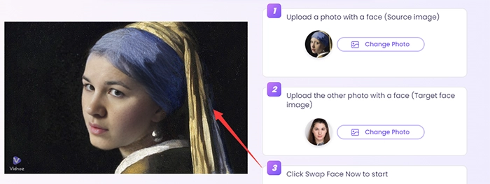 Swap Your Face on Famous Painting with Vidnoz AI Face Swap