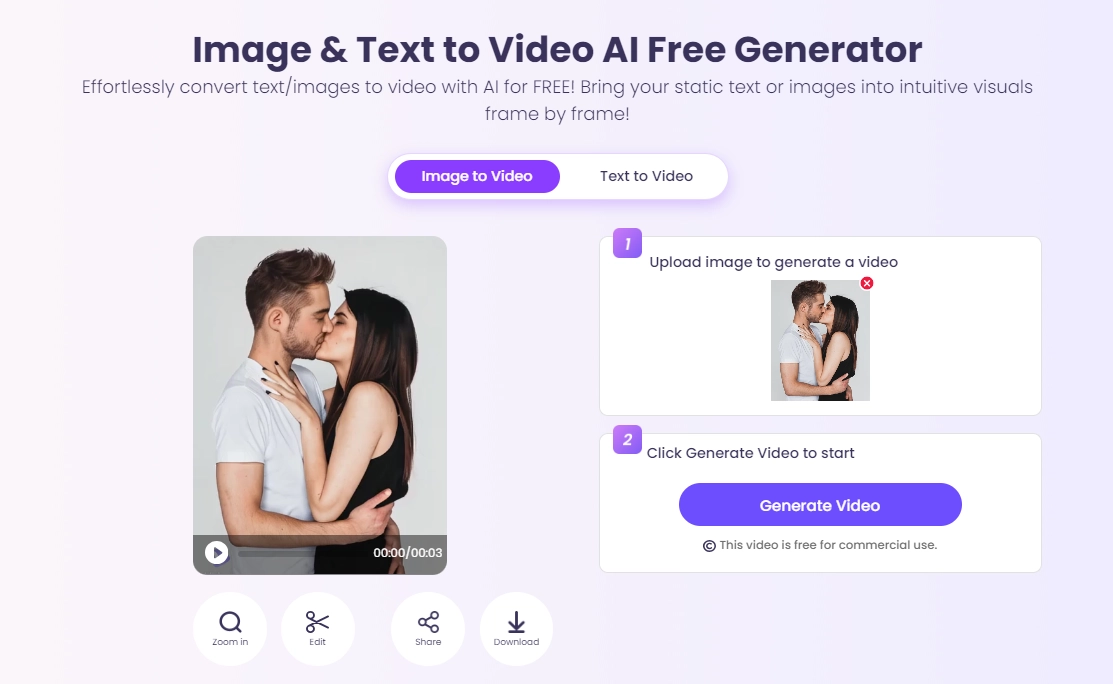 Take Kissing Couple into Motion via Image - Step 2