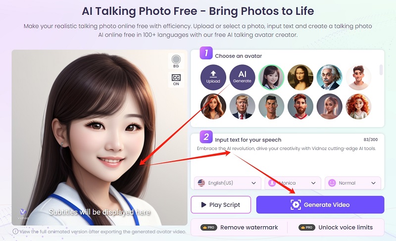 Generate Talking AI Korean Girl