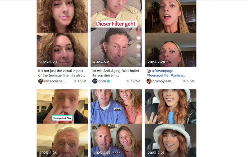 Teenage Filter Trend on TikTok