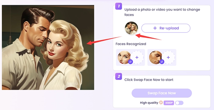 Upload a Photo That You Want to Change Face with