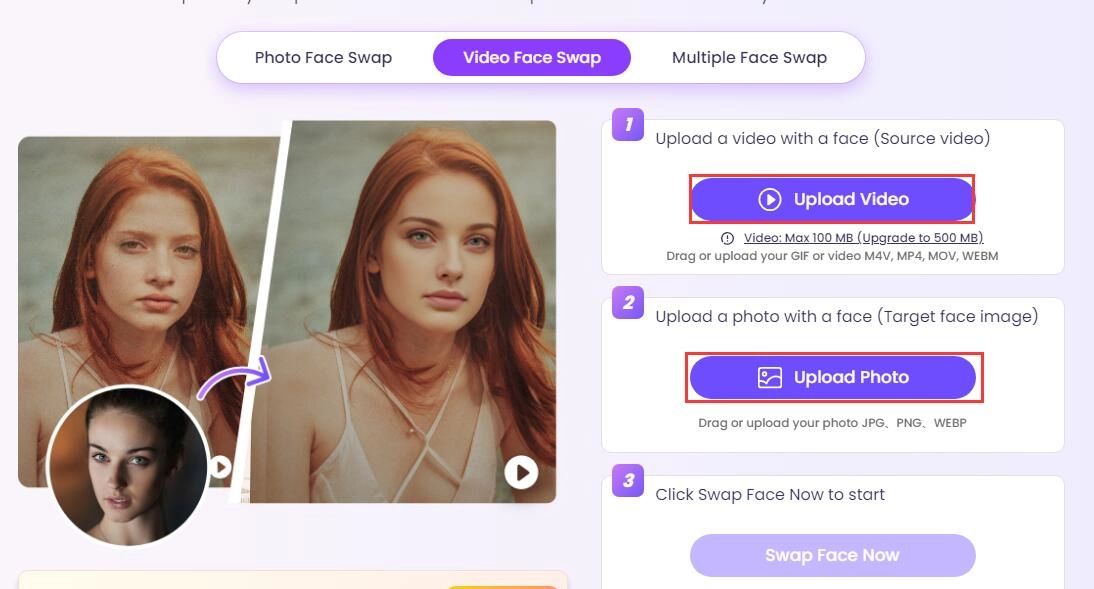 Upload Video and Photo to Put Face on Dancing Body