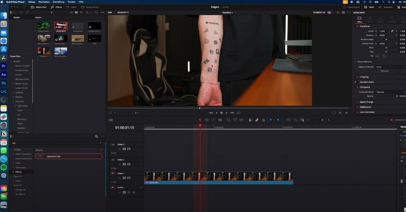 Upload Video for Tattoos Removal by DaVinci Resolve