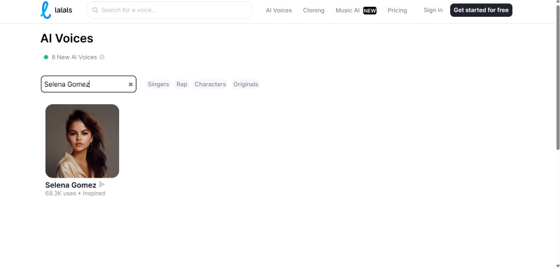Use Lalals to Get Selena Gomez Voice