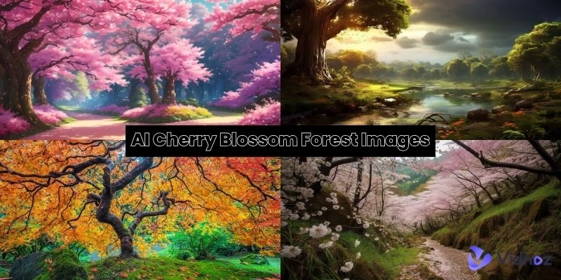 AI Cherry Blossom Forest Images - Create Free Glowing Forest Portraits