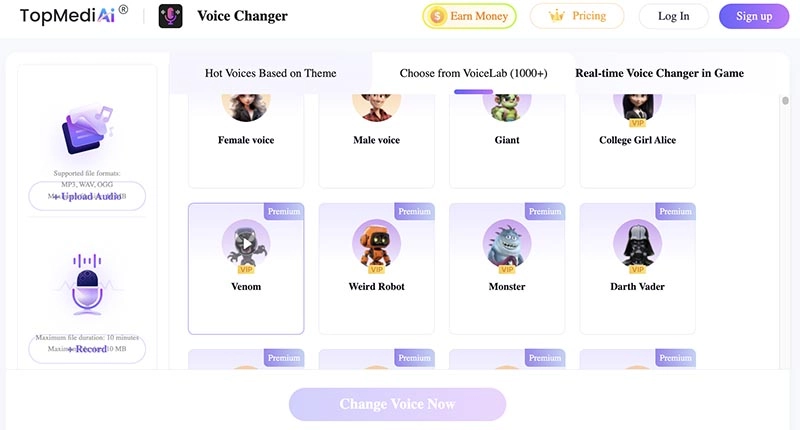 Venom Voice Changer TopMediAI