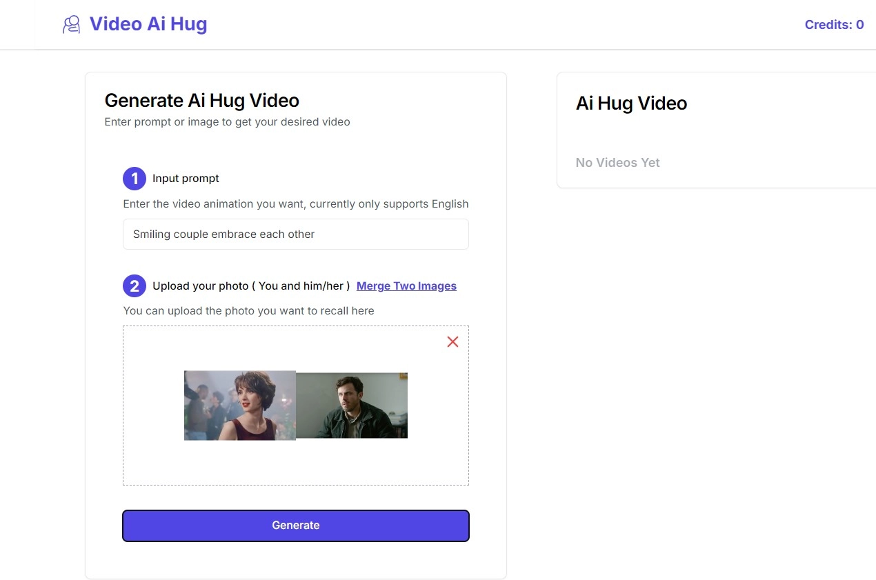 Video AI Hug Video Generator