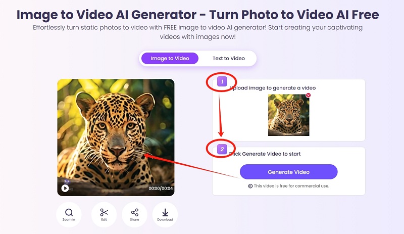 Vidnoz AI Animal Image to Video